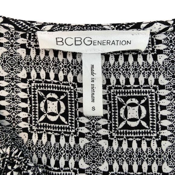 BCBGeneration Women's Sleeveless Black White Romper Size S with Pockets - Picture 9 of 12